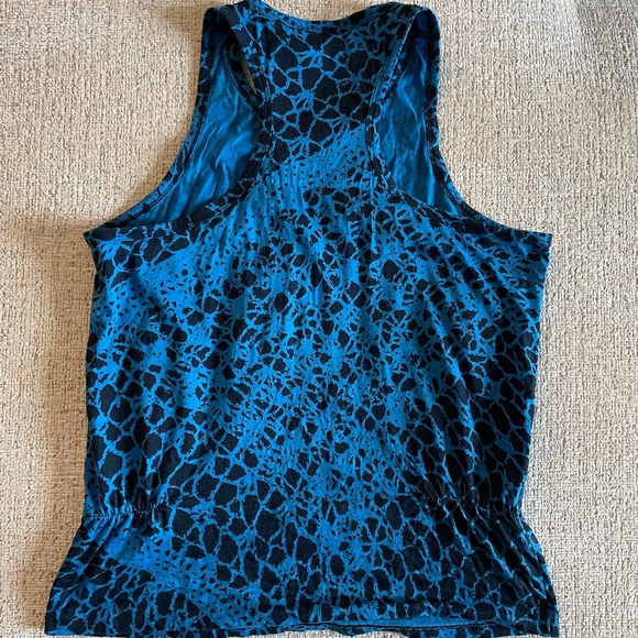 Armani Exchange Sleeveless Blue & Black Top - Picture 2 of 4